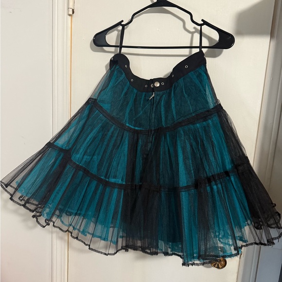 Tripp NYC Teal and Black Layered Skirt - Picture 2 of 2